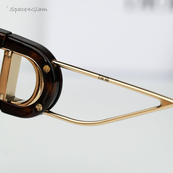 NEW Dior 30MONTAIGNE SU CD40030U 53Y 26L0 Havana Brown Women Square Sunglasses - Picture 9 of 11
